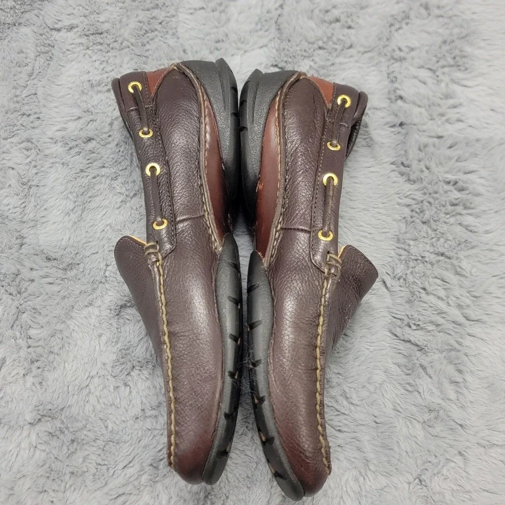 Sperry Top-Sider Gold Cup Shoes Mens 8 Brown Leather Boat Loafers Slip On